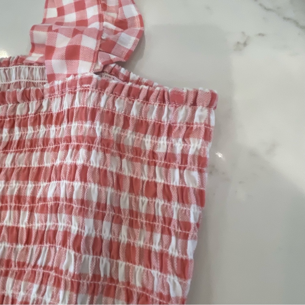 Women’s Light Red & White Gingham Top - Picture 7 of 12